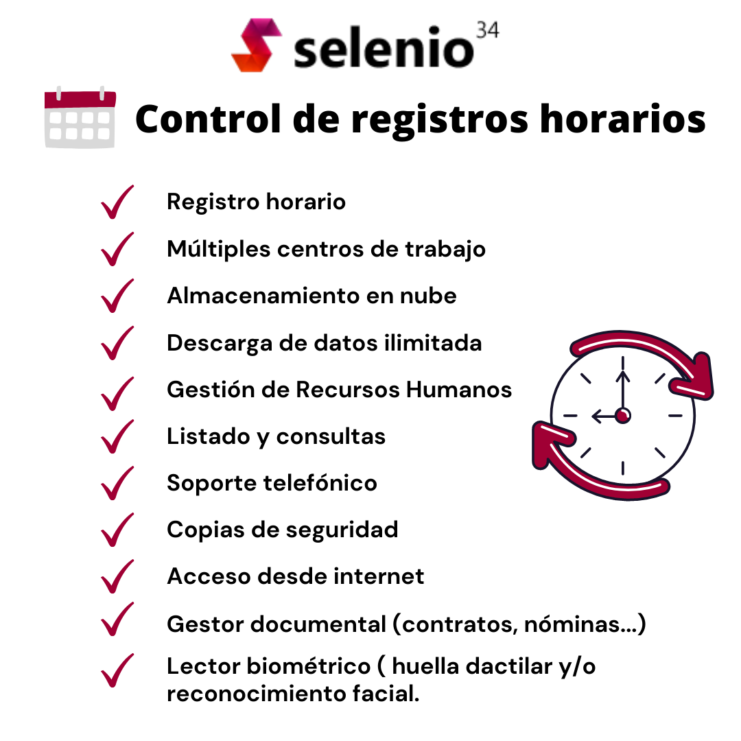 Selenio registro horario